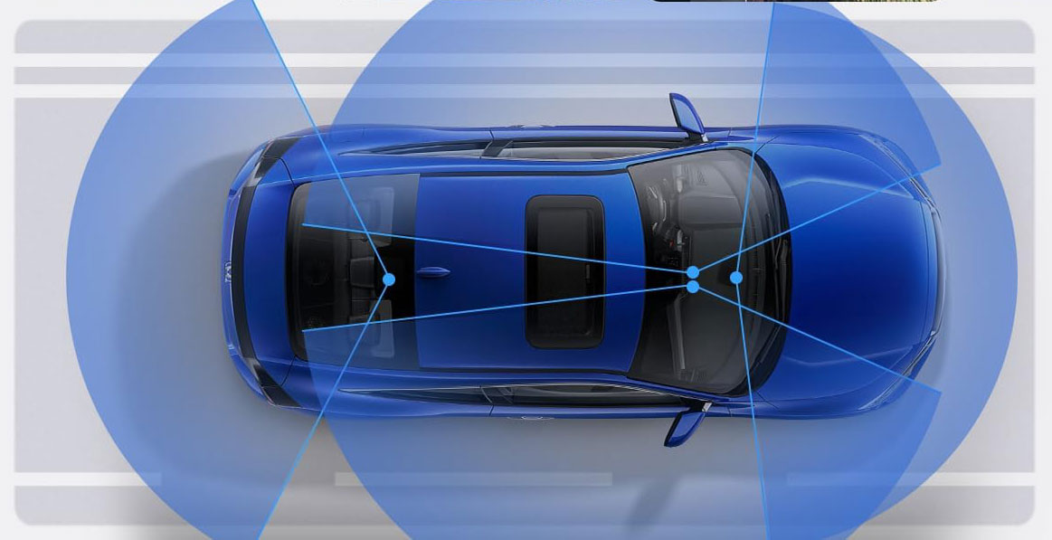 360 graden rondom de auto filmen