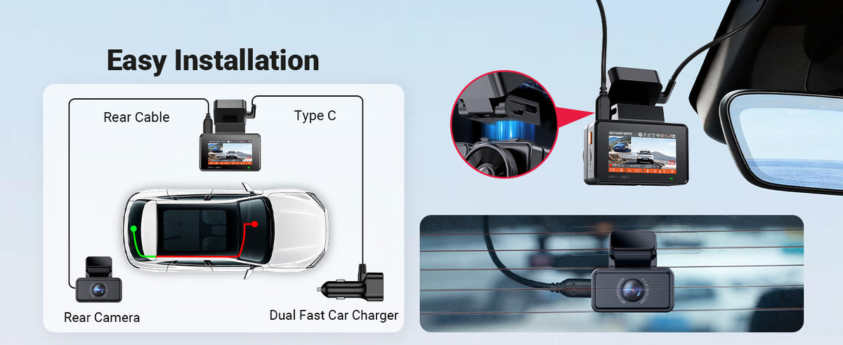 Vantrue E2 Pro Cloud 4K Wifi GPS dashcam