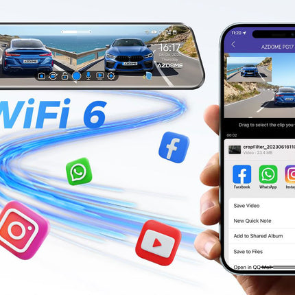 <tc>AZDome PG17 Pro 4K 2CH Wifi GPS 128 Go dashcam</tc>