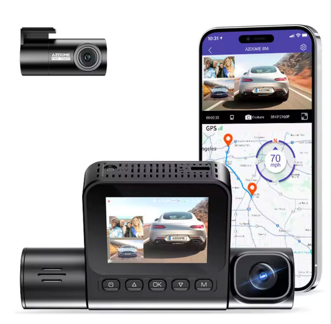 AZDome S58 4G Cloud 3CH 4K Wifi GPS dashcam