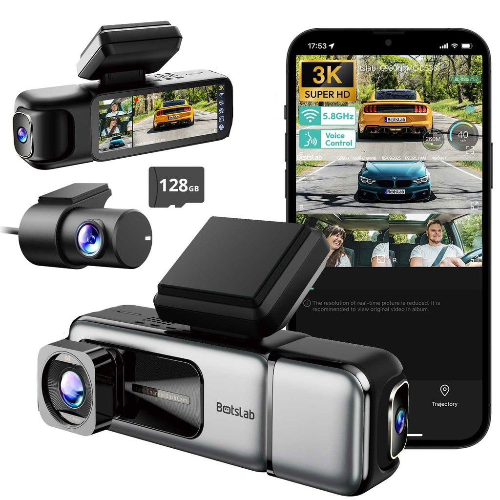 <tc>Botslab G980H 3CH 4K Wifi GPS 128 Go dashcam</tc>