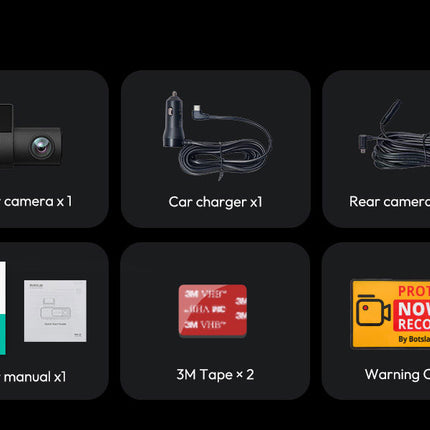 Botslab G980H Pro 2CH 4K Wifi GPS 64 Go dashcam