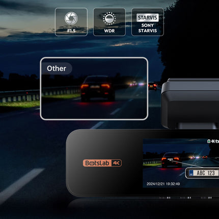 Botslab G980H Pro 2CH 4K Wifi GPS 64 Go dashcam