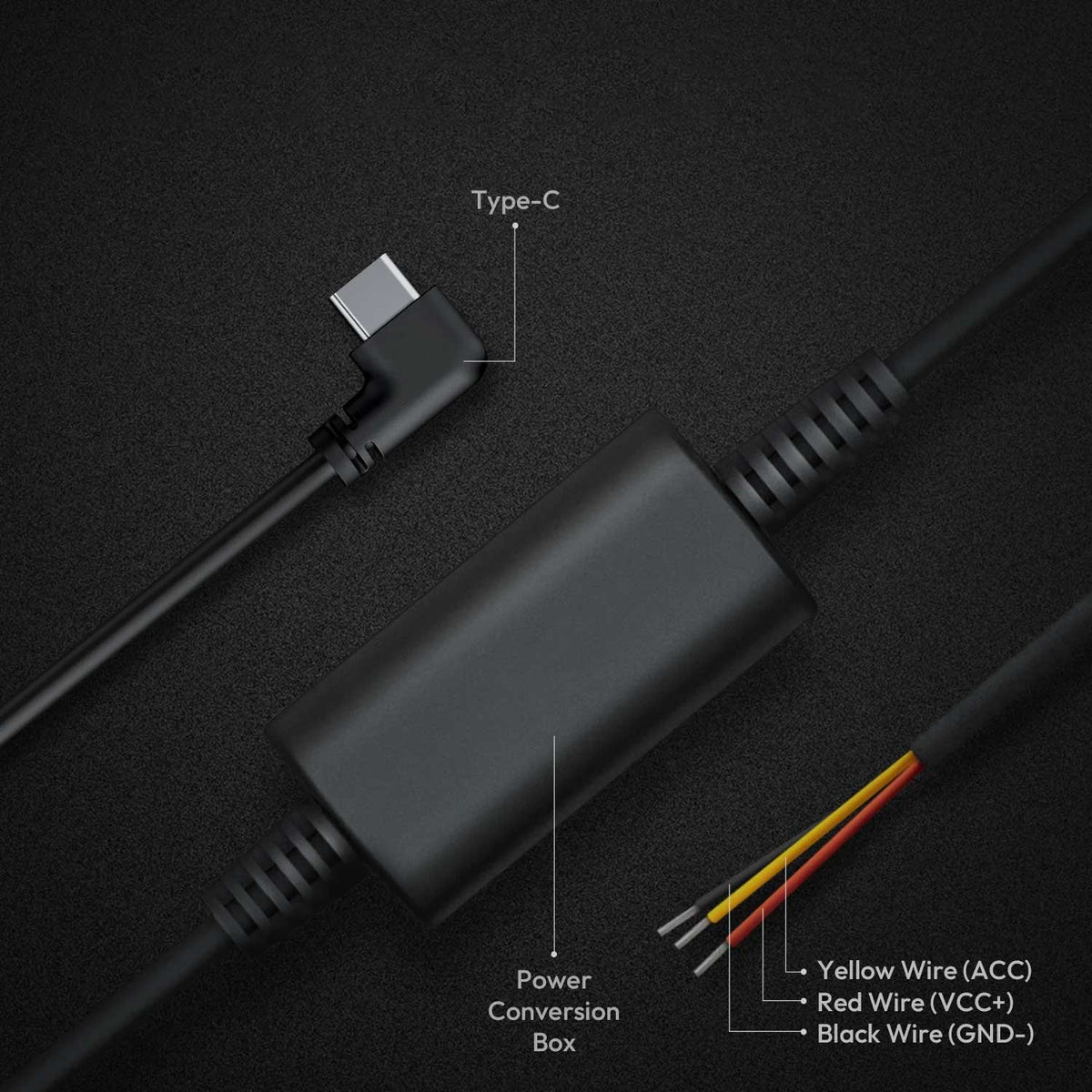 Botslab alimentation kit hardwire USB-C à 3 fils