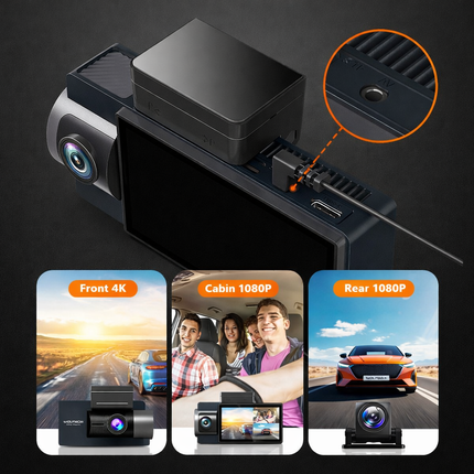 Wolfbox i17 3CH 4K Wifi GPS 64 go dashcam