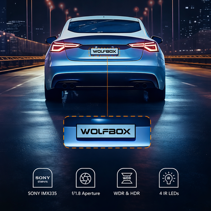 Wolfbox i17 3CH 4K Wifi GPS 64 go dashcam