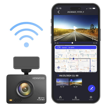 Kenwood DRV-A310W Full HD Wifi GPS dashcam