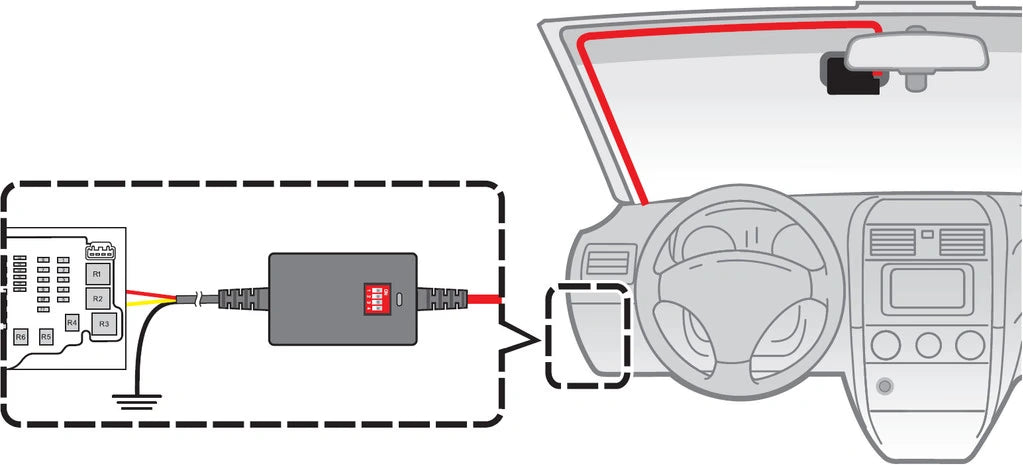 Mio MiVue Smartbox IV kit hardwire USB-C 3 fils