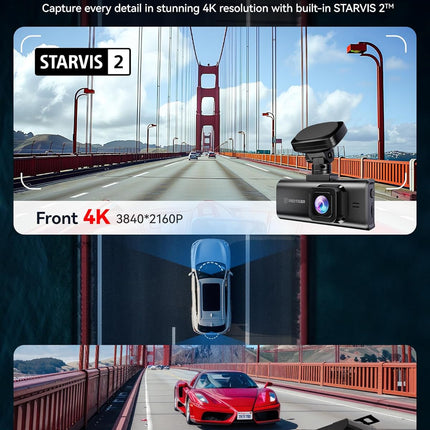 Redtiger F7N Elite 4K Touch Wifi GPS 2CH 128 go dashcam