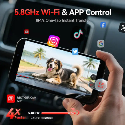 Redtiger F7N Elite 4K Touch Wifi GPS 2CH 128 go dashcam