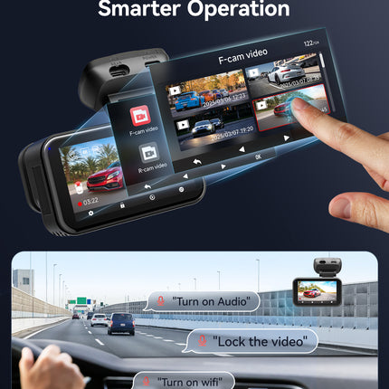 Redtiger ViewClear 70 4K Touch Wifi GPS 2CH 128gb dashcam