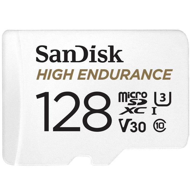 Sandisk 128gb High Endurance U3 V30 microSD kaart
