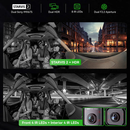 Vantrue E360 Cloud 5K 2CH Wifi GPS 360 graden dashcam