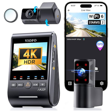 Viofo A329T 3CH 4K Wifi GPS dashcam