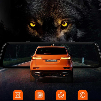 <tc>Wolfbox G850 Pro 4K Wifi GPS 64 go Mirror dashcam</tc>