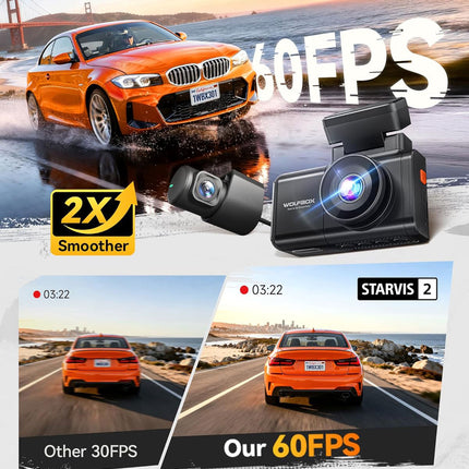 <tc>Wolfbox X3 Touch 2CH 2K Wifi GPS 64 Go dashcam</tc>