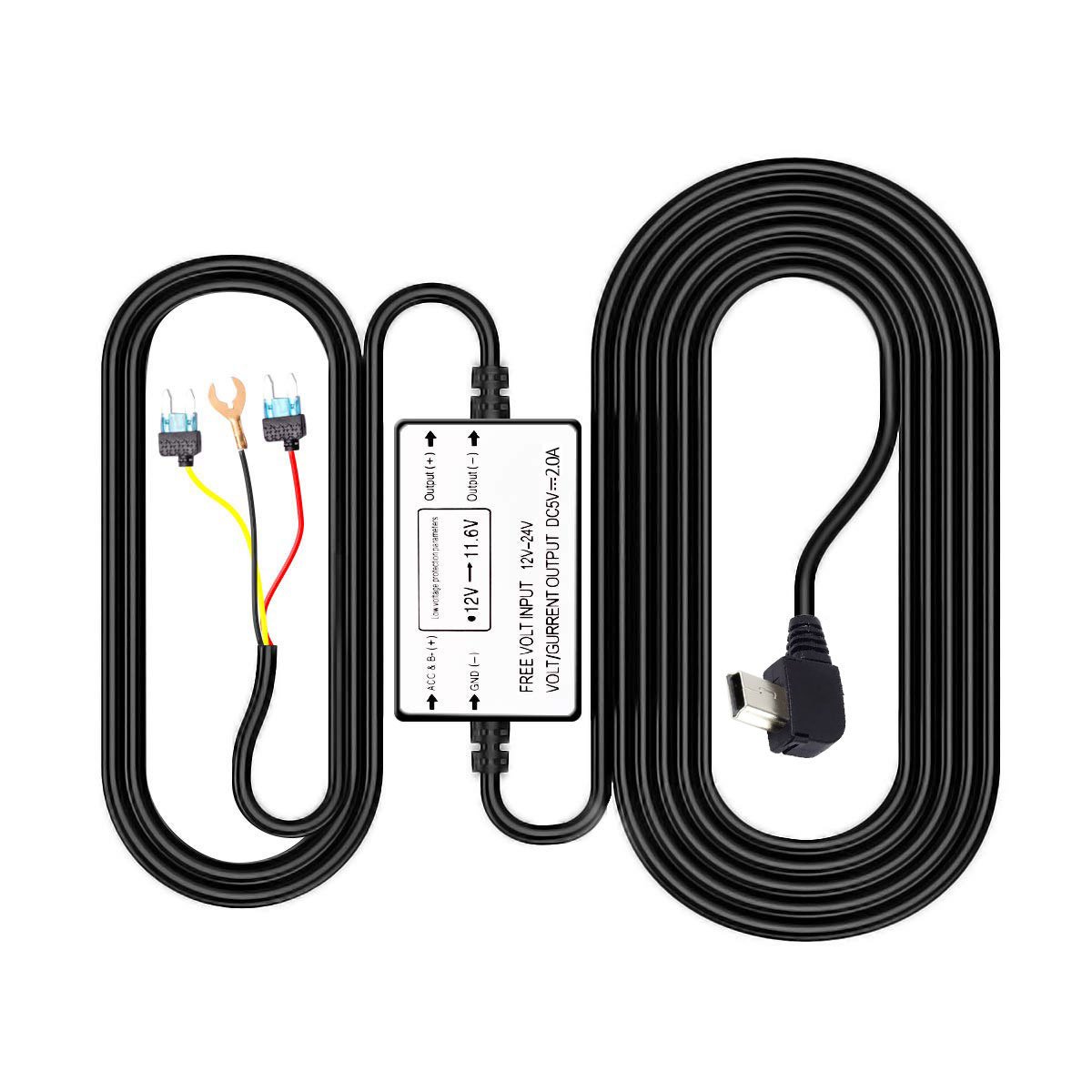 AZDome Kit hardwire Mini USB 3-fils