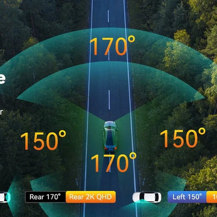<tc>AZDome M350 4CH 2K Wi-Fi GPS 64 Go dashcam à 360 degrés</tc>