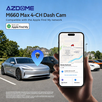 <tc>AZDome M660 Max 4 canaux, 128 Go, 4K, Wi-Fi, GPS, dashcam à 360 degrés</tc>
