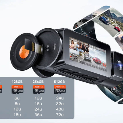 Vantrue N5 2K QuadHD 4CH Wifi GPS dashcam 360 degrés