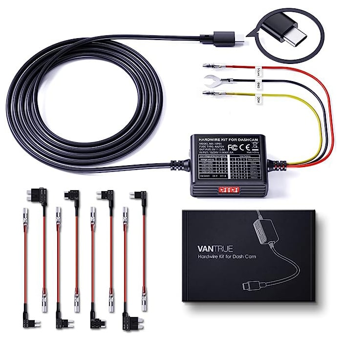 Vantrue VP01 kit hardwire USB-C 3-fils
